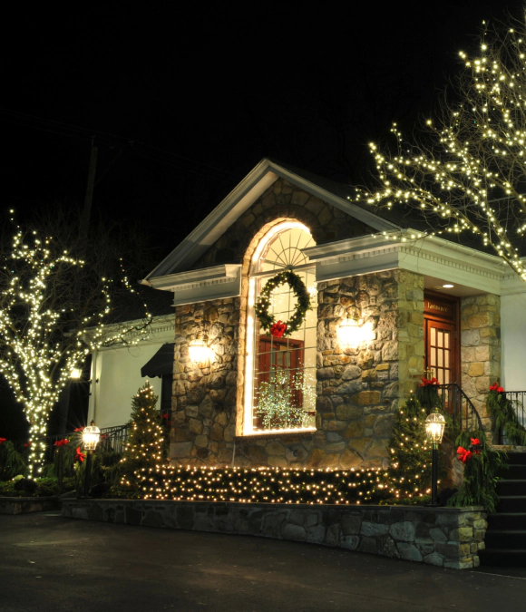 service block christmas lighting installation